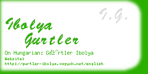 ibolya gurtler business card